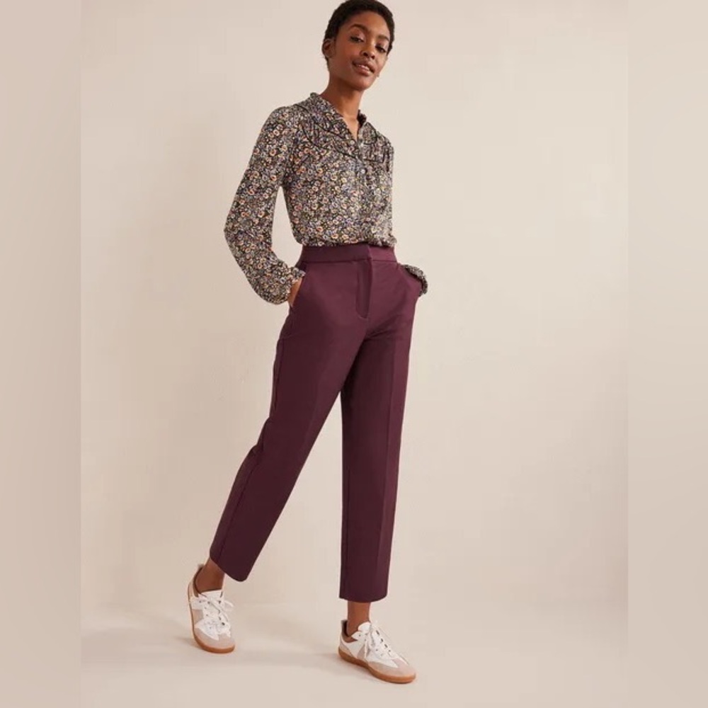 The High Waist Straight Easy Ankle Pant